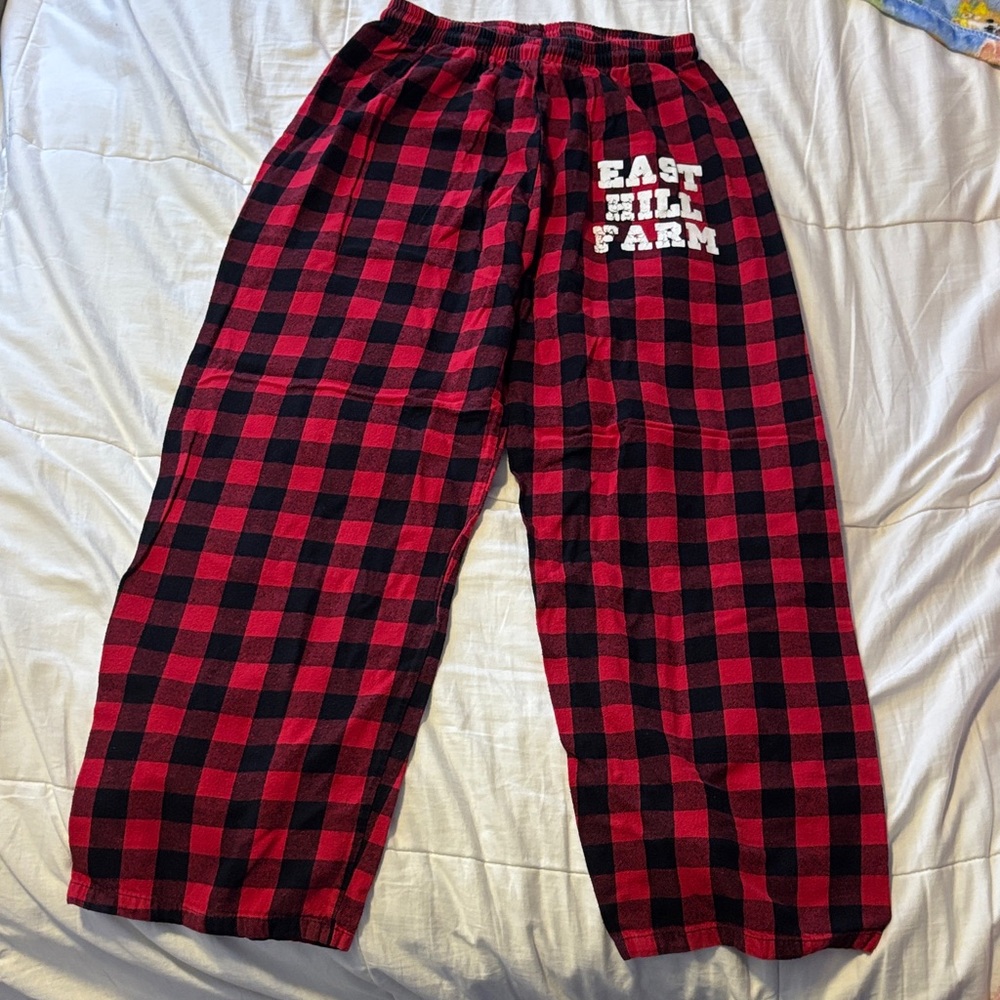 Men's Red Plaid Sweatpants